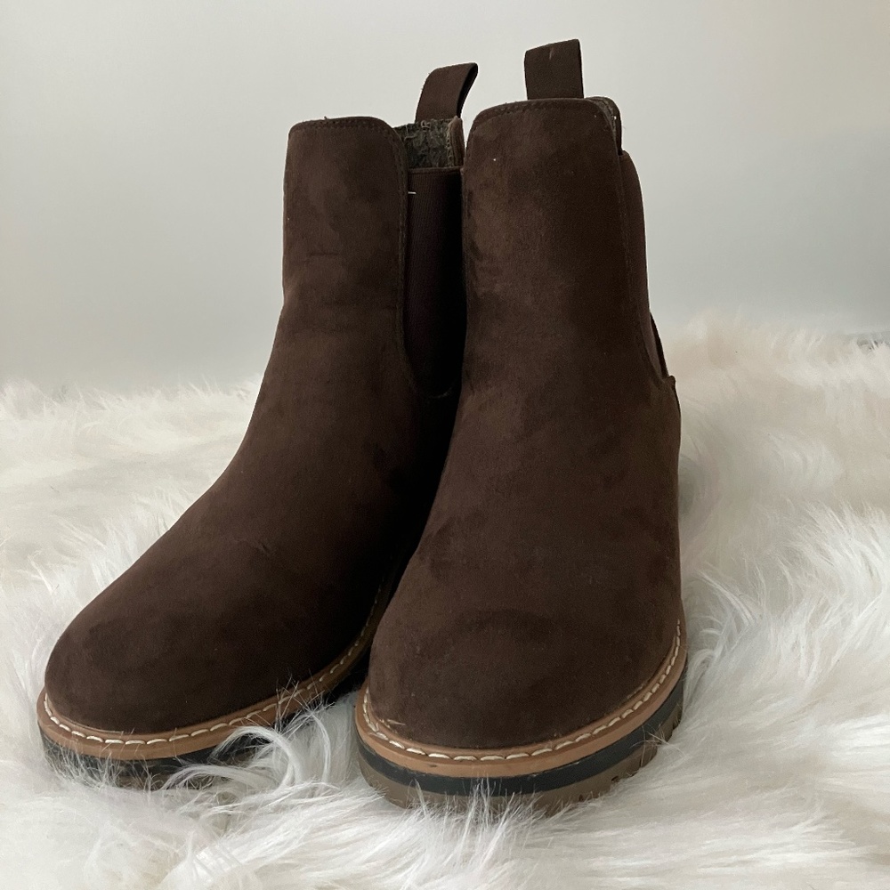 KENSIE WOMENS KHAI CHELSEA BOOT brown, sz 6